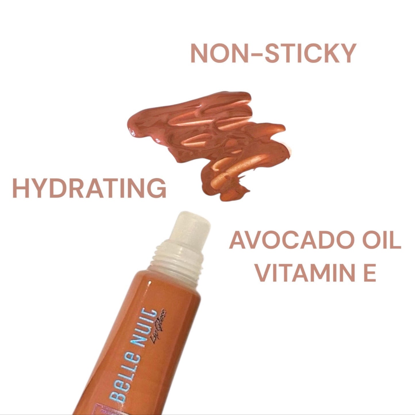 Coffee Aficionado Non-Sticky Hydrating Lipgloss + Wristlet Keychain
