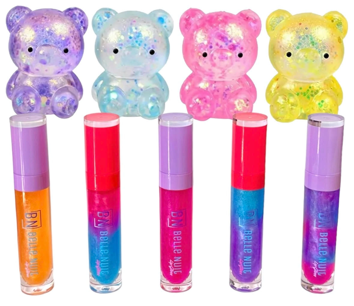 Galaxy Shimmer Lipgloss + Squish Toy