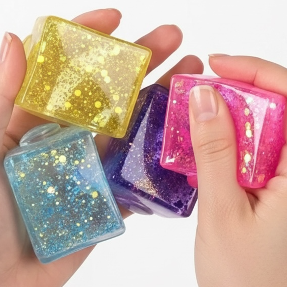 Galaxy Shimmer Lipgloss + Squish Toy