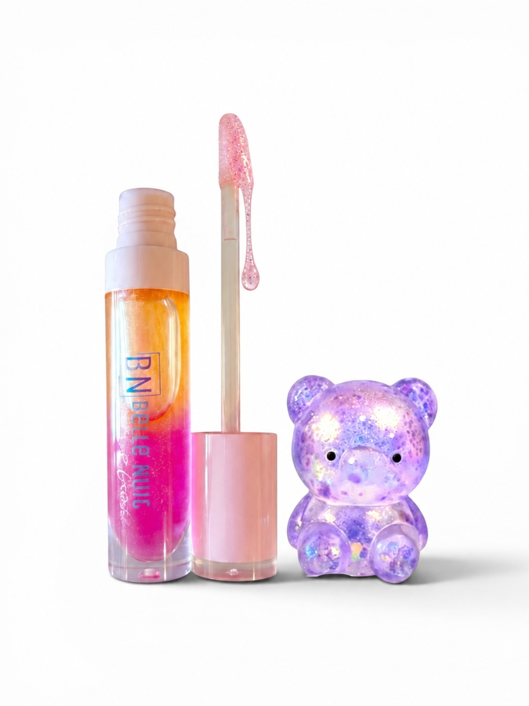 Galaxy Shimmer Lipgloss + Squish Toy