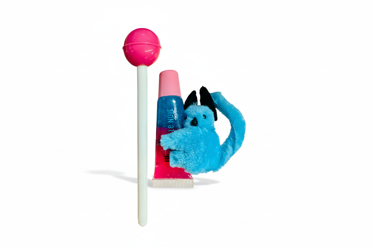 Fur Buddy Shimmer Lipgloss with Detachable Plush Clip