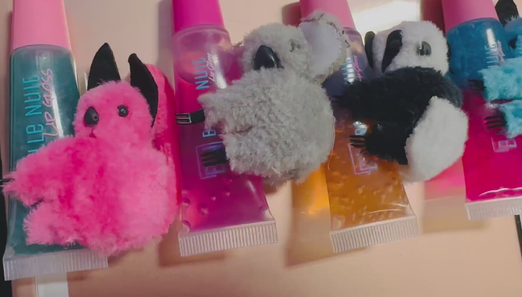 Fur Buddy Shimmer Lipgloss with Detachable Plush Clip | Belle Nuit
